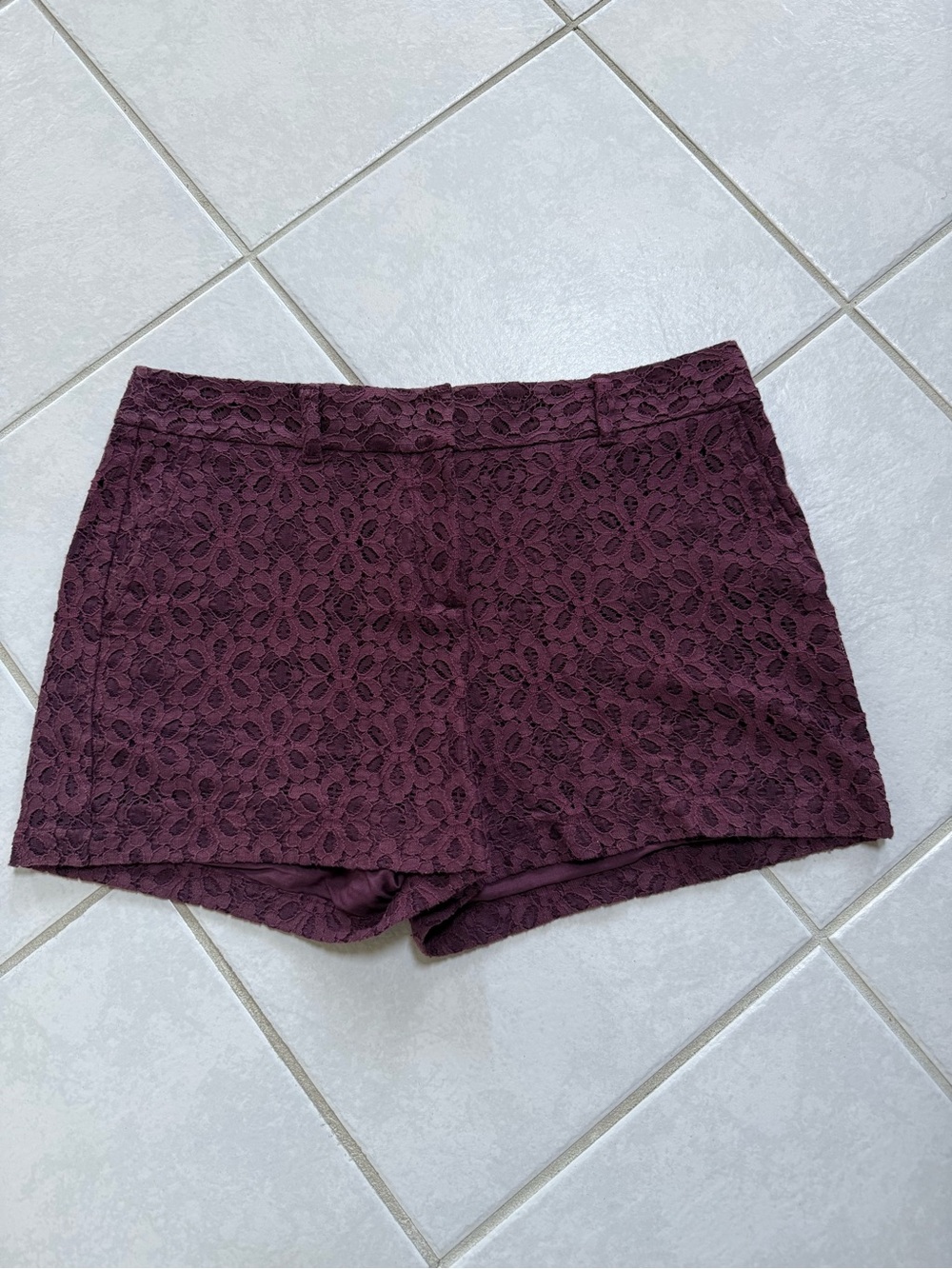 Like New LOFT Cotton  Shorts in Plum
